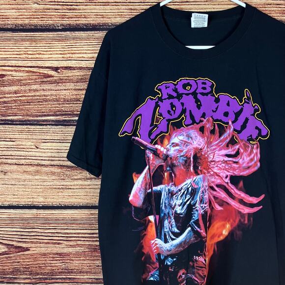 2013 Rob Zombie Black Graphic Band T-shirt - Picture 7 of 7